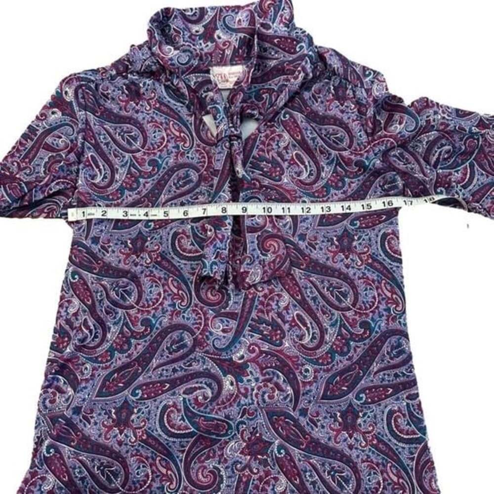 Vintage Haband For Her Purple Paisley Top - Picture 3 of 6